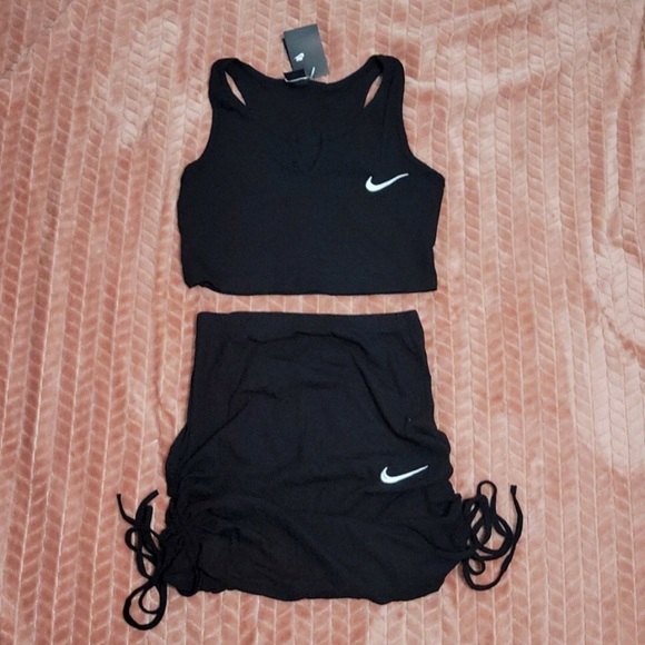 BLACK Swoosh check mark
Two-piece summer skirt set - Picture 3 of 5